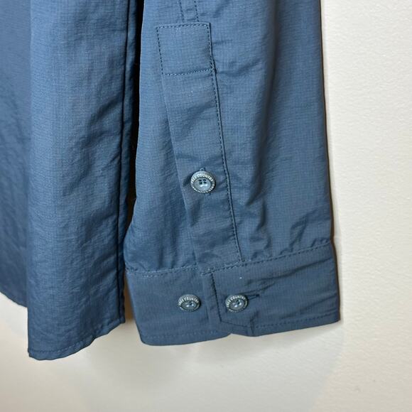 NWT Free Country Rip-Stop Expedition Long Sleeve Button Up Shirt Mens Small Navy - Picture 4 of 10